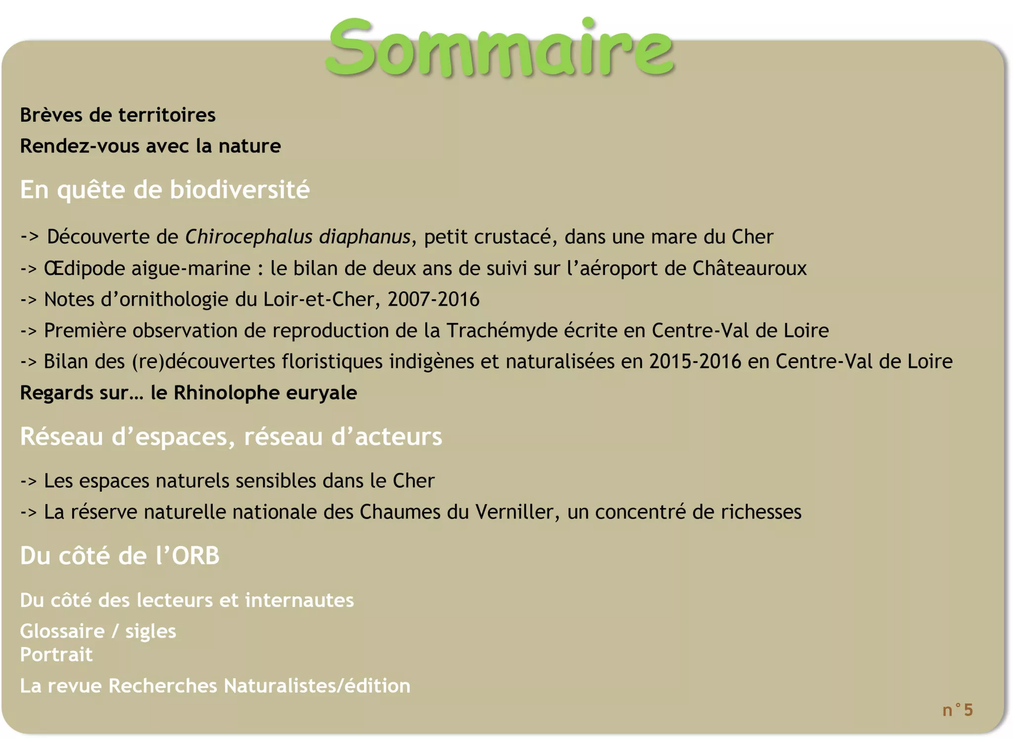 Sommaire RN 05